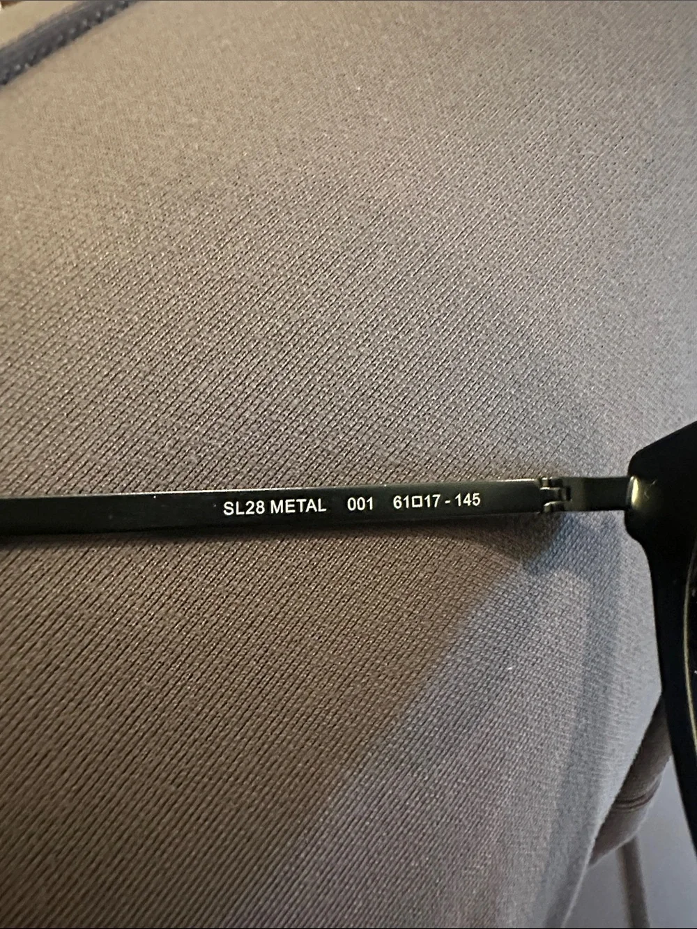 Saint Laurent Black Frame Sunglasses with Brown Lenses